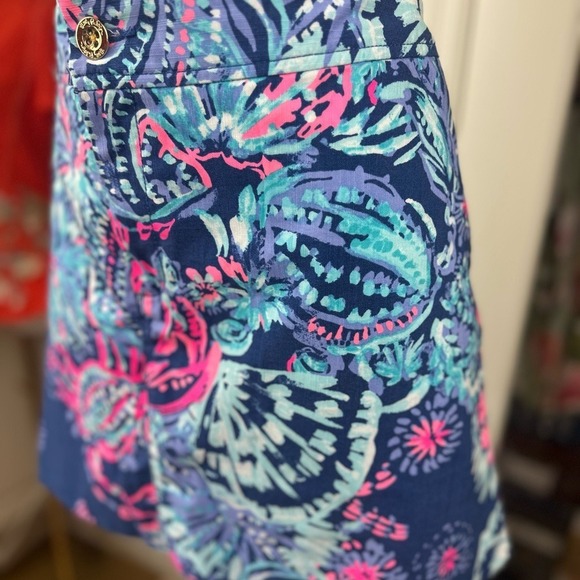 Lilly Pulitzer‎ SZ 16 Nicki Skort Shorts Deep Indigo Gypsea Girl pink blue - Picture 7 of 13